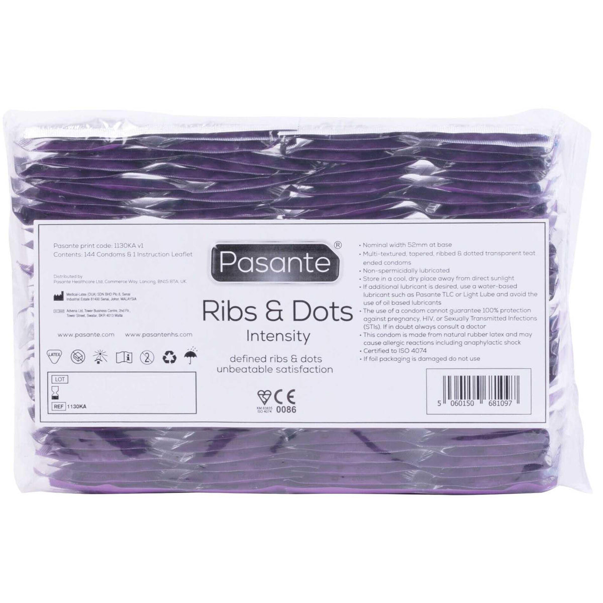 1-Prezerwatywy Pasante Ribs Dots Intensity prążkowane kropkowane 144 szt-1