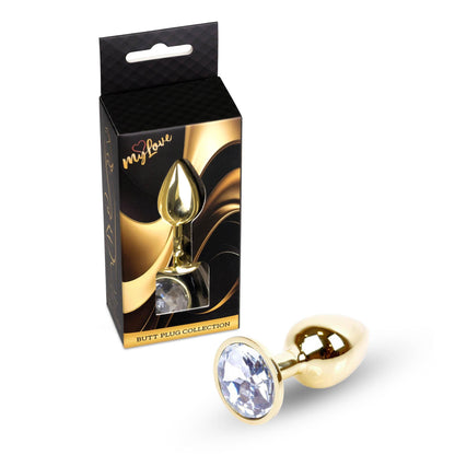 3-Biżuteria analna złota z diamencikiem MyLove Toys 7 cm-3
