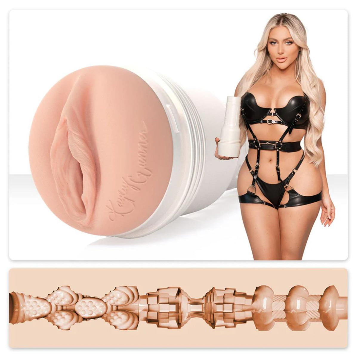 2-Masturbator Fleshlight Kayley Gunner Fully Loaded beżowy-2