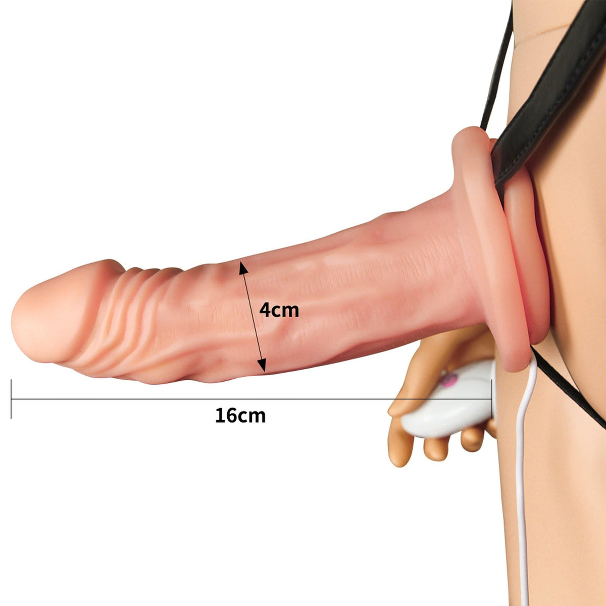 4-Vibrating Unisex Hollow Strap On-4