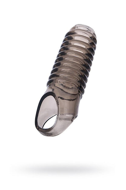 3-Nakładka na penisa XLover TPE przezroczysty czarny 11 cm-3