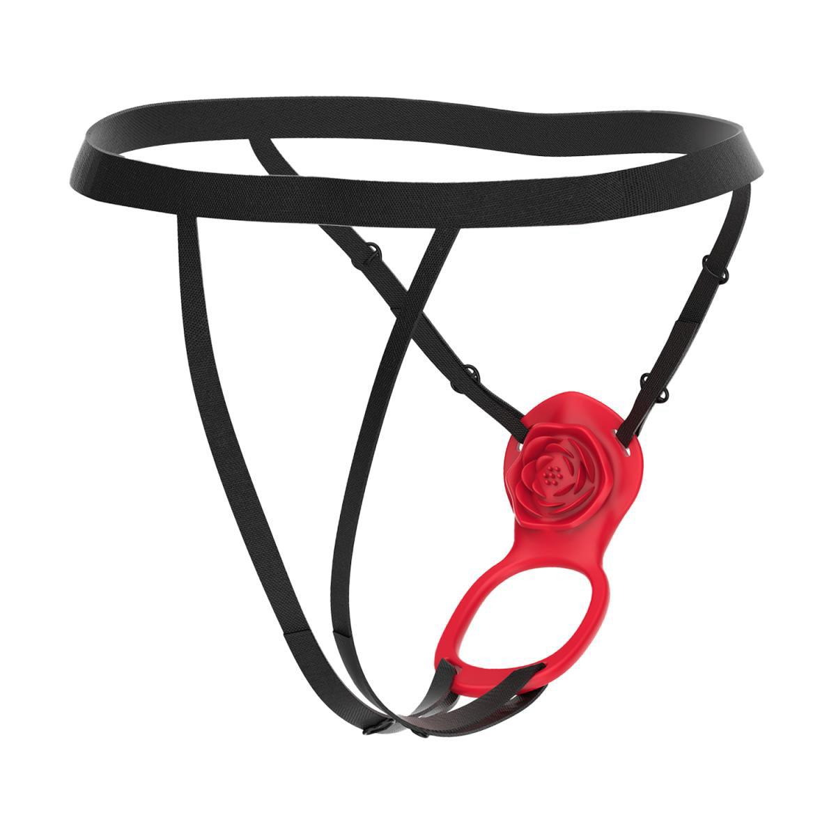 3-Teazers - Wearable Clitoral Stimulator Harness - Red-3