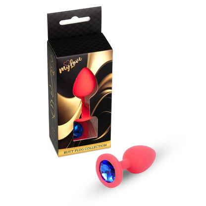 4-Silikonowa biżuteria analna MyLove Toys czerwona średnia 8 cm-4
