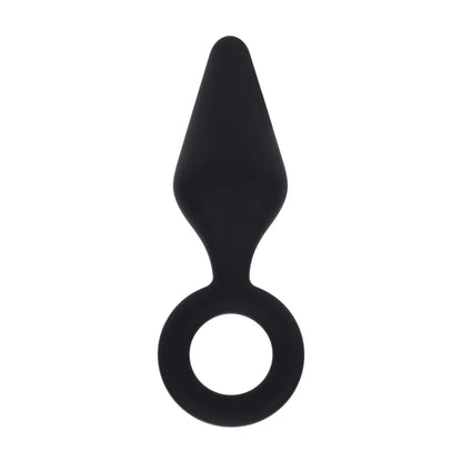 4-Korek analny silikonowy z pętlą Levelz L czarny 14 cm-4