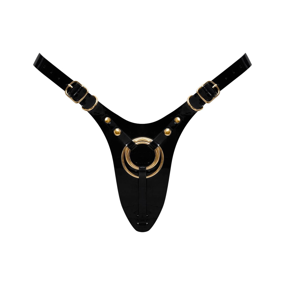 2-Uprząż strap-on Fabulous Strap-on-me błyszcząca czarna uniwersalna-2