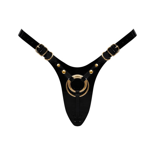 2-Uprząż strap-on Fabulous Strap-on-me błyszcząca czarna uniwersalna-2