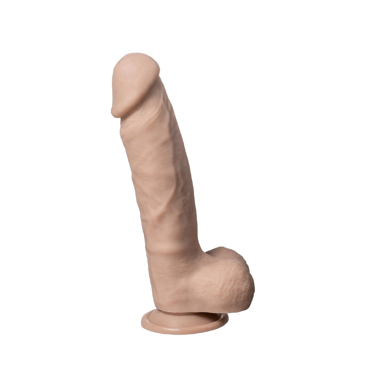 2-Dildo realistyczne Silexd Real Skin Model 1 z jajkami 23 cm jasne-2