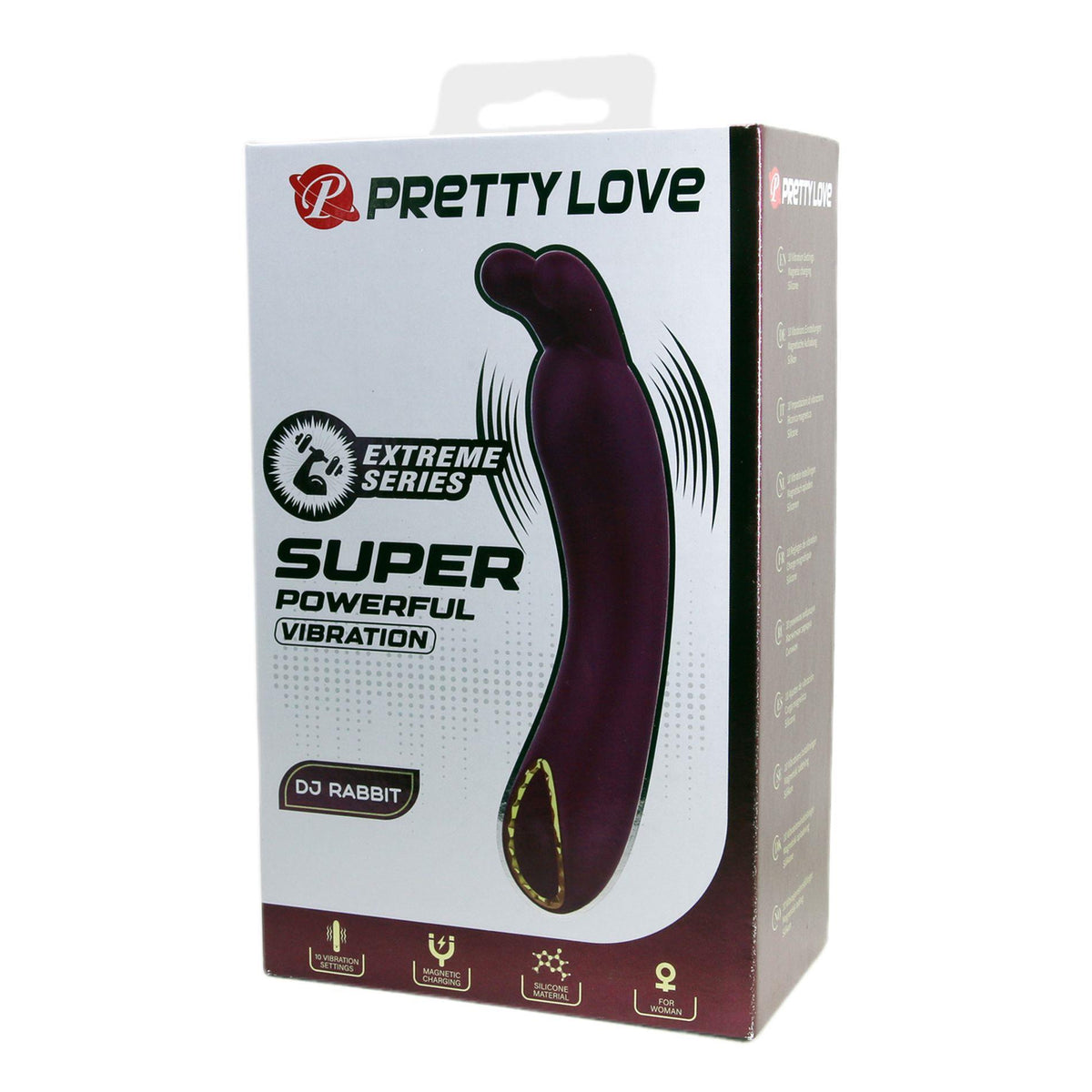 3-Silikonowy wibrator punktu G Pretty Love DJ Rabbit 10 trybów USB-3
