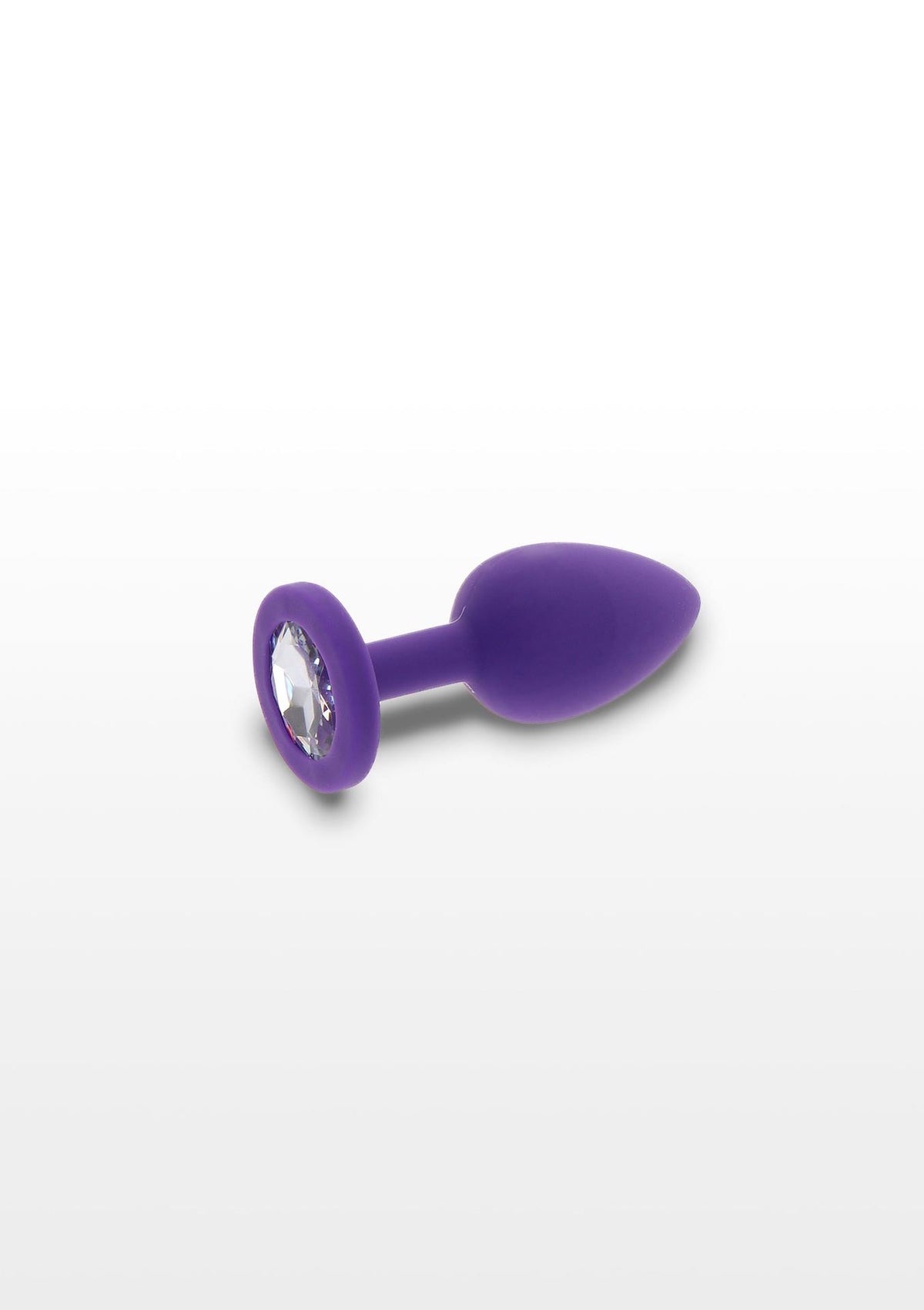 3-Korek analny Diamond Booty Jewel silikonowy fioletowy mały 7 cm-3