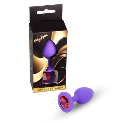 1-Silikonowy korek analny MyLove Toys fioletowy średni 8 cm-1
