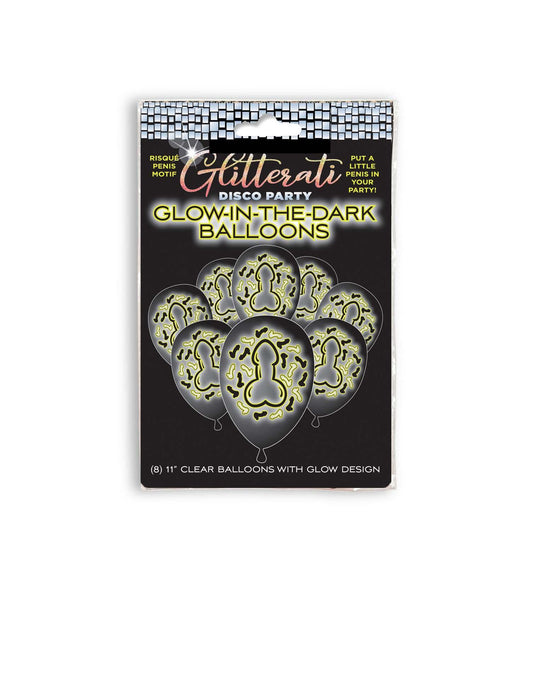 1-Balony świecące w ciemności Glitterati Disco Glow 8 szt-1