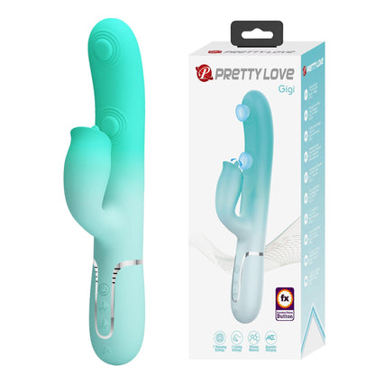 2-Wibrator króliczek Pretty Love Gigi silikonowy 7 pulsacji 7 lizania USB-2