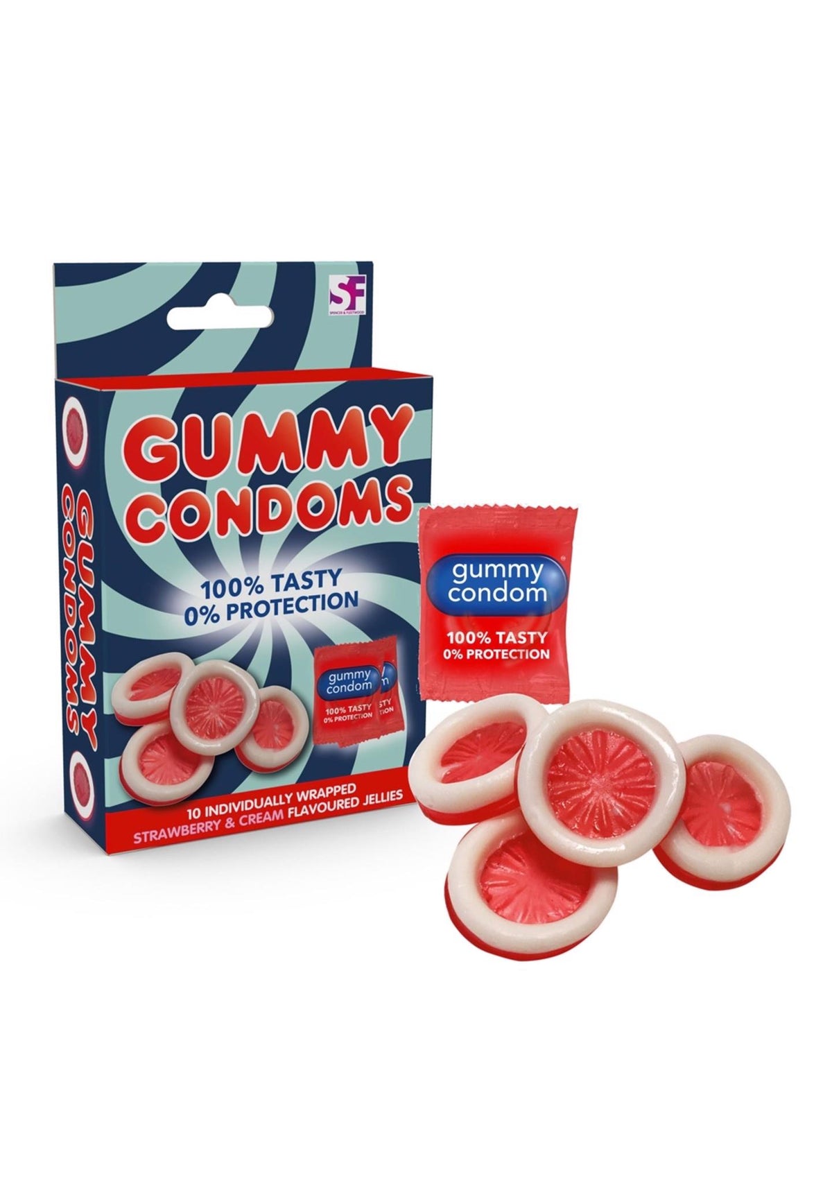1-Prezerwatywy cukierkowe Gummy białe-1