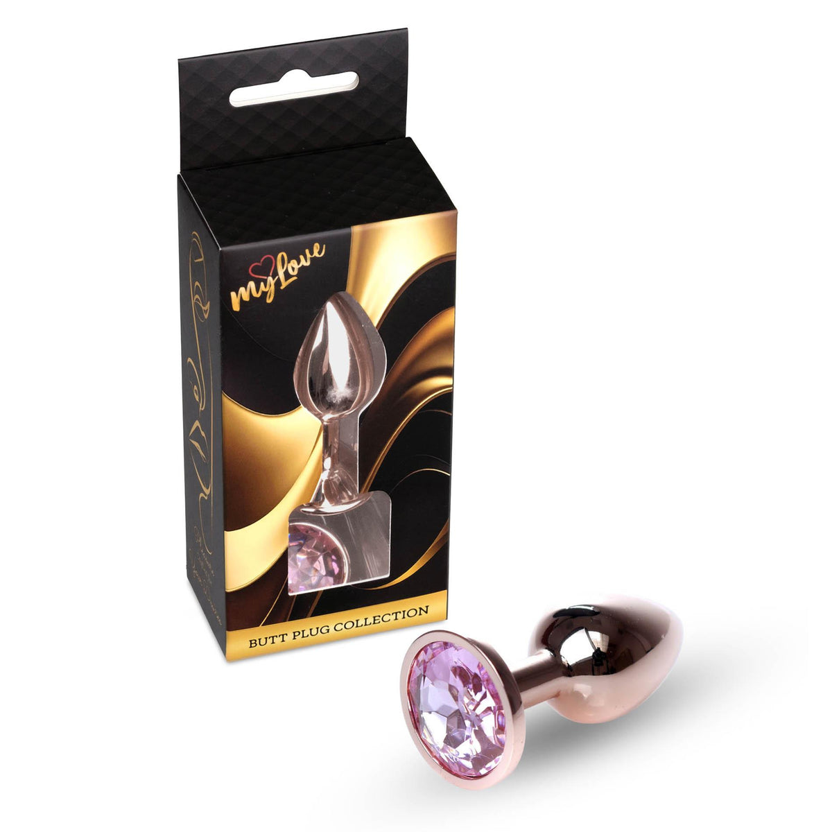 4-Biżuteria analna Red Gold Rose MyLove Toys 7 cm-4
