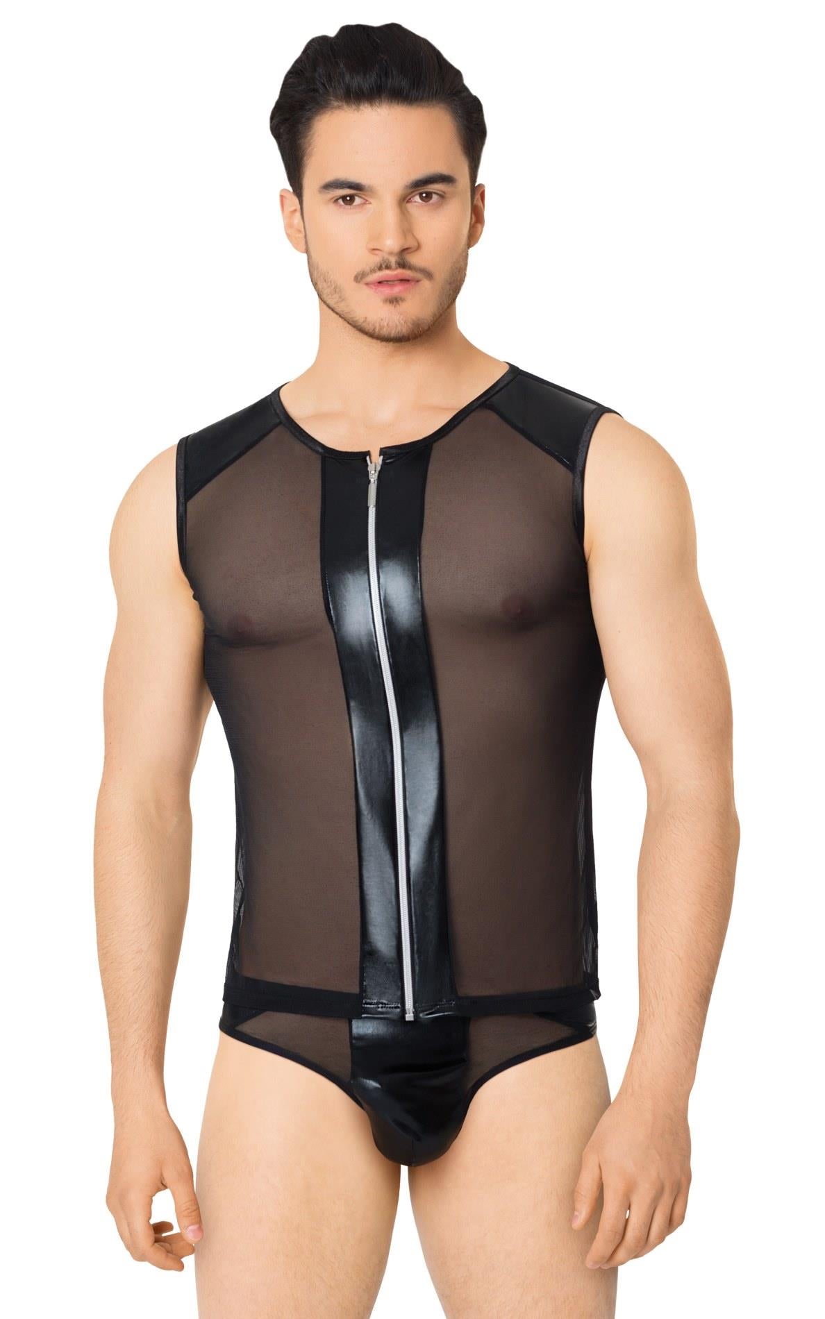 1-Siateczkowa koszulka i szorty SoftLine 4606 czarne M/L-1