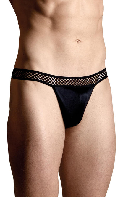 1-Stringi męskie prowokacyjne SoftLine 4486 czarne S/M-1