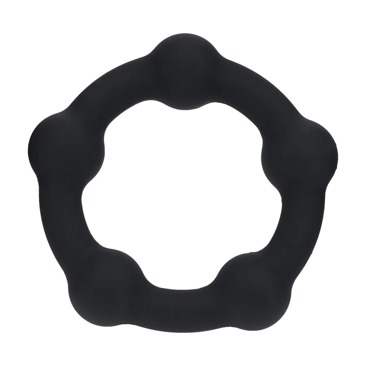 4-Pierścień erekcyjny silikonowy koralikowy Levelz czarny M 3,5cm-4