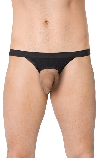 1-Stringi męskie ze wzorem zebry SoftLine 4532 czarne OneSize-1
