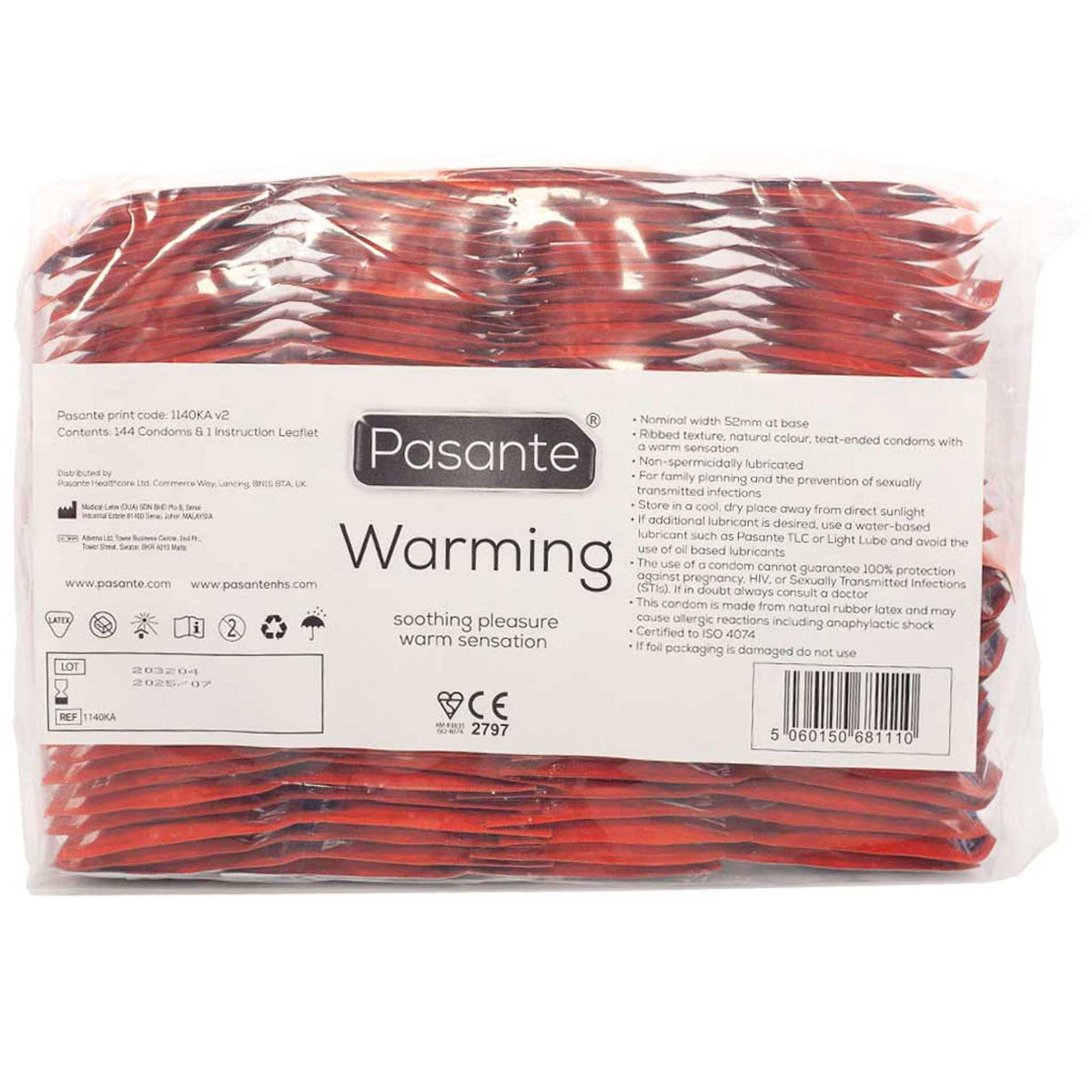 1-Prezerwatywy Pasante Warming rozgrzewające żebrowane 144 szt-1