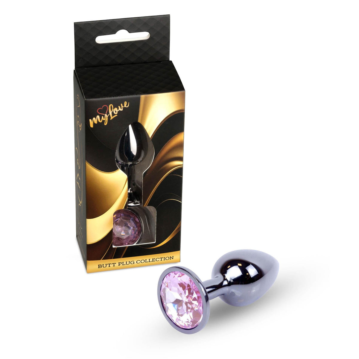 1-Biżuteria analna srebrna z diamentem MyLove Toys 7 cm-1