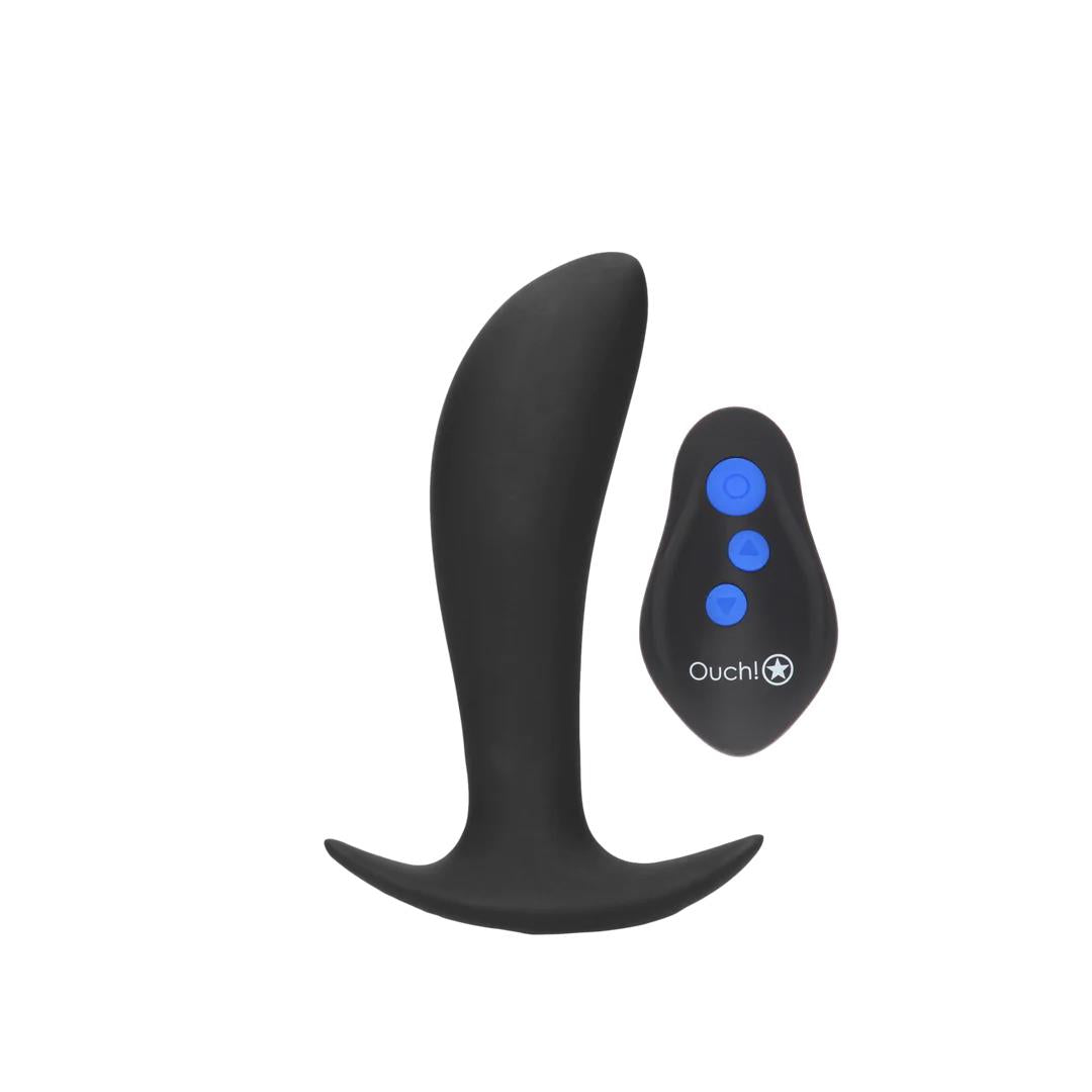 2-Wibrujący korek analny z elektrostymulacją Ouch! 12,3 cm-2