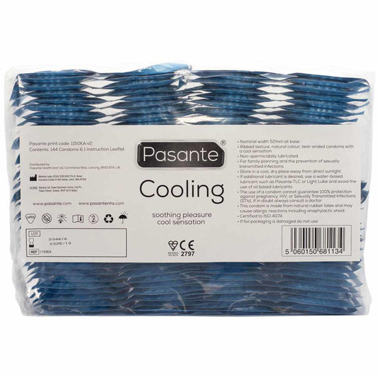 2-Prezerwatywy Pasante Cooling prążkowane chłodzące 144 szt-2
