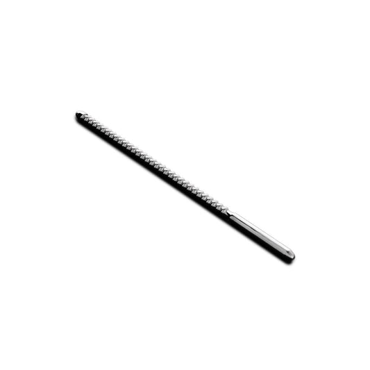 1-Żebrowany korek do penisa stalowy Steel 24 cm 0,8 cm-1