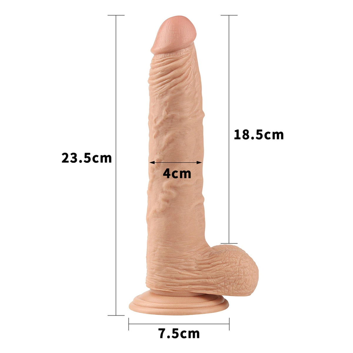 4-9.5'' Real Extreme Dildo Flesh-4