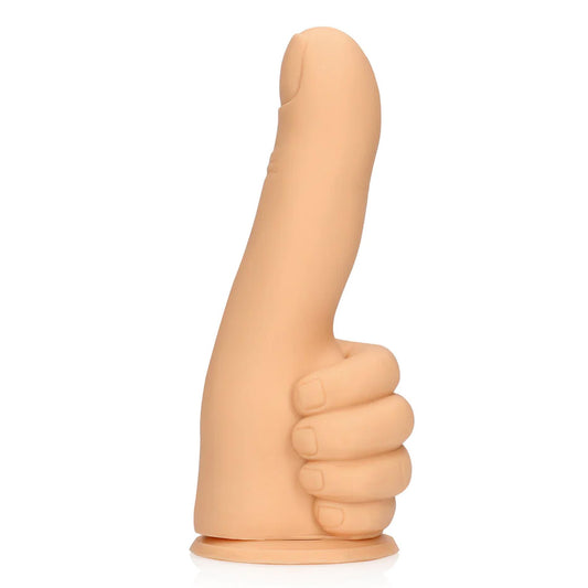 2-Dildo kciuk S Line cieliste silikonowe-2