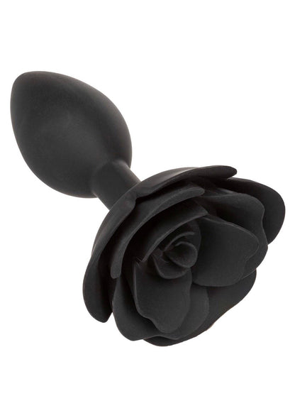 3-Korek analny silikonowy Calexotics Forbidden Rose duży czarny-3