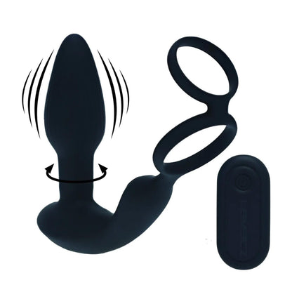 6-Masażer prostaty Levelz silikonowy z rotującymi koralikami i pilotem 17 cm-6