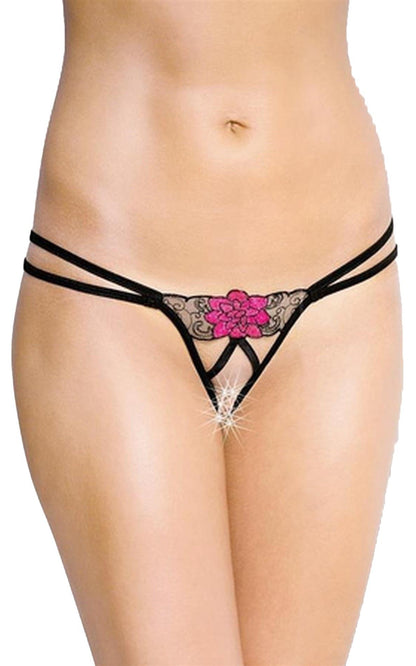 2-Stringi erotyczne SoftLine 2448 czarne S/L-2