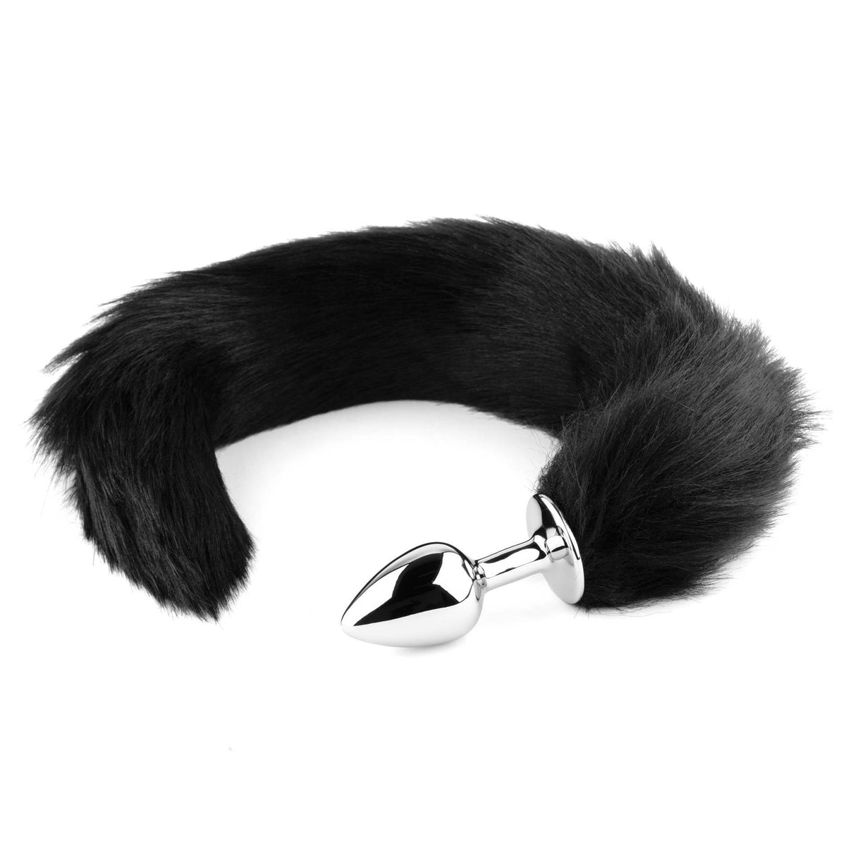 4-Korek analny z puszystym ogonem lisa HeavyFun czarny XL-4
