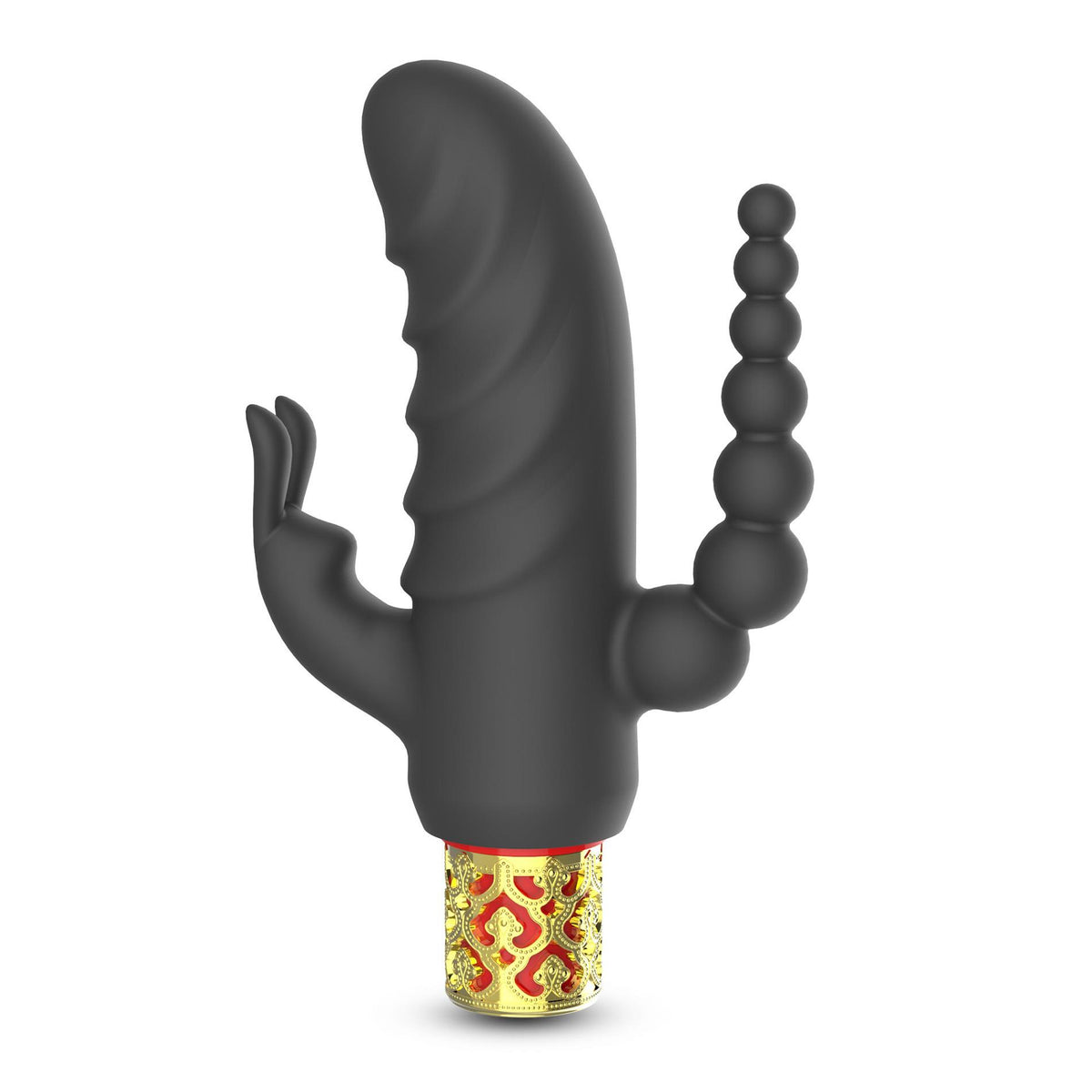 1-Mini wibrator Crushious Romanov z silikonową nakładką 13 cm-1