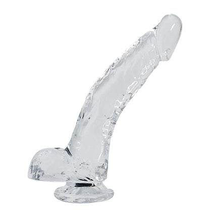 2-Dildo żelowe Stallion Alive przezroczysty 22 cm-2