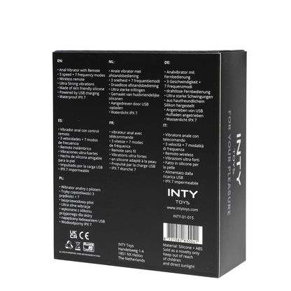 1-Wibrator analny INTY Toys Blade silikonowy USB z pilotem-1