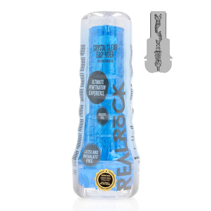 2-Masturbator RealRock Easy Rider niebieski TPE 21,5 cm-2