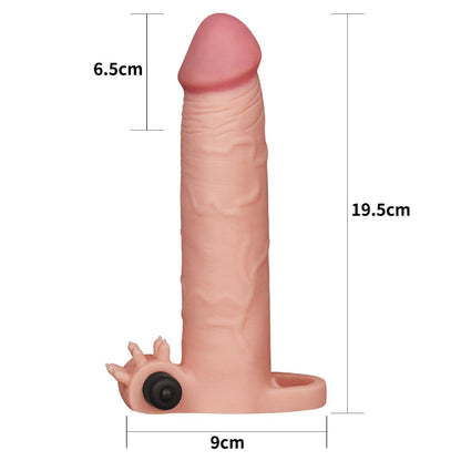 3-Add 3"" Pleasure X Tender Vibrating Penis Sleeve-3