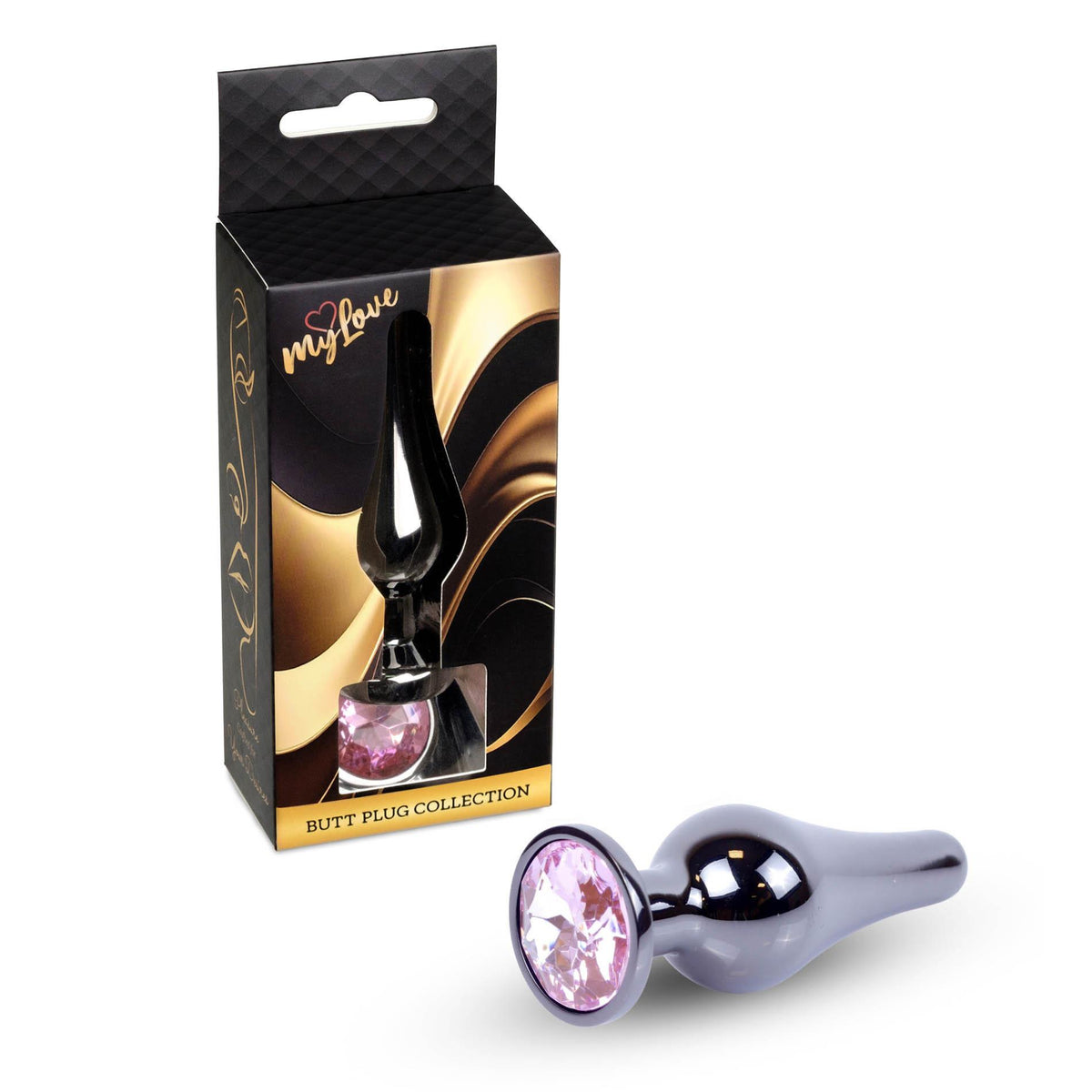 2-Biżuteria analna srebrna Rose MyLove Toys 9,5 cm-2