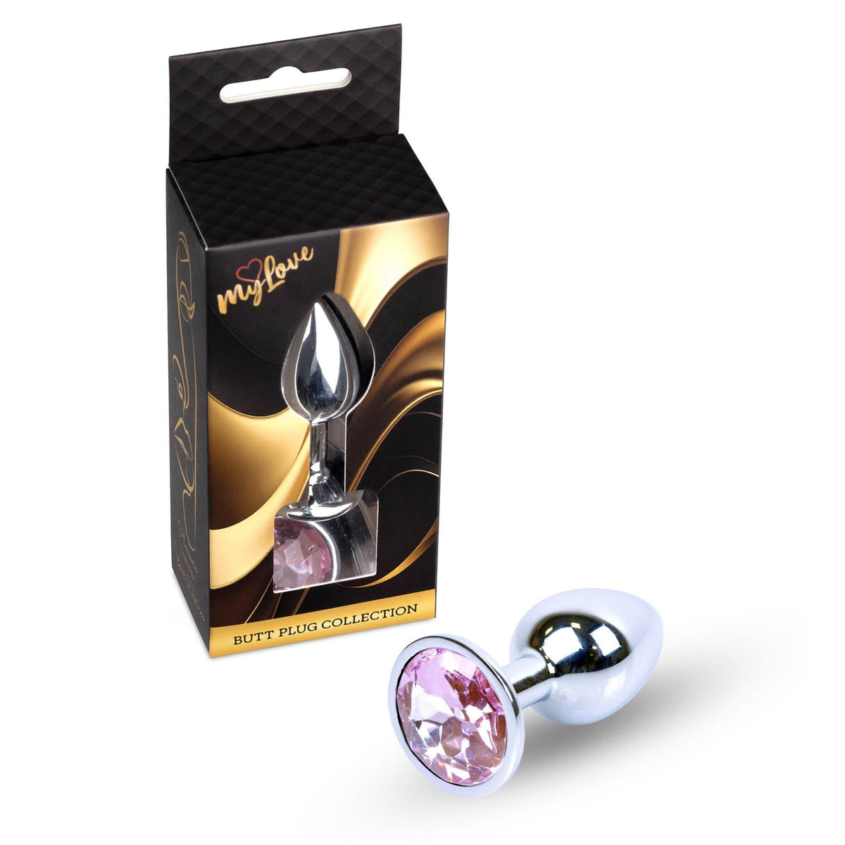 3-Srebrny korek analny Rose MyLove Toys 7 cm-3