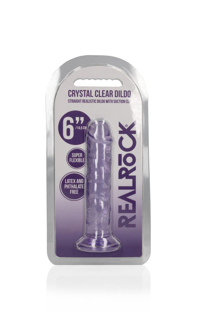 3-Żelowe przezroczyste dildo realistyczne z przyssawką RealRock 14,5 cm-3