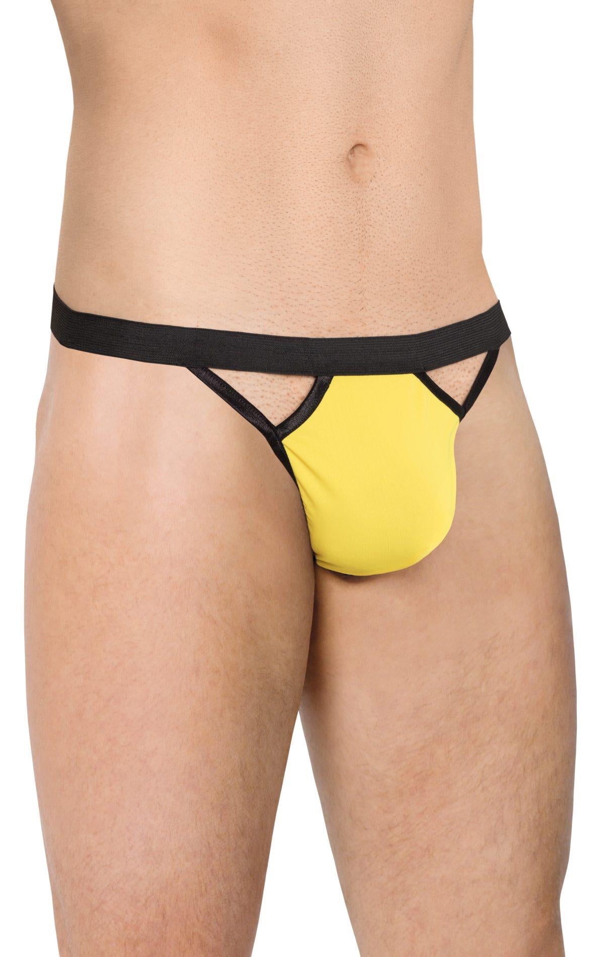 1-Stringi męskie wycięte SoftLine 4530 żółte OneSize-1