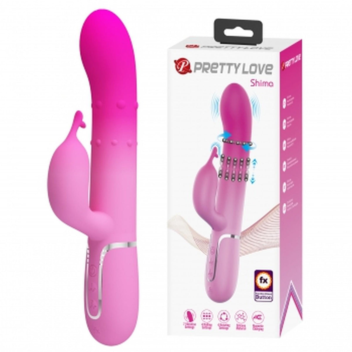 1-Wibrator króliczek Pretty Love Shima 7 wibracji 4 rotacje-1