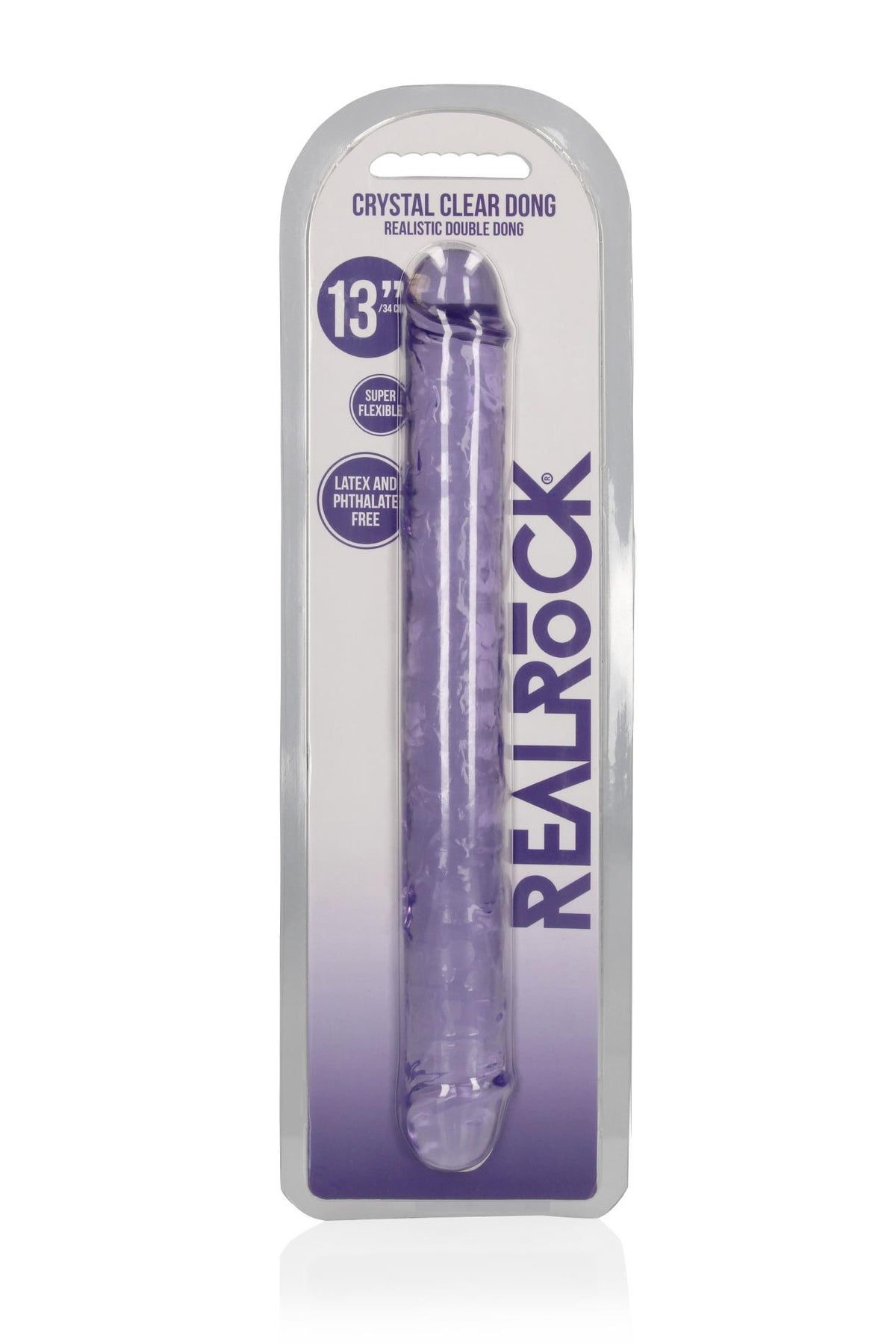 3-Podwójne dildo realistyczne RealRock przezroczyste 34 cm-3