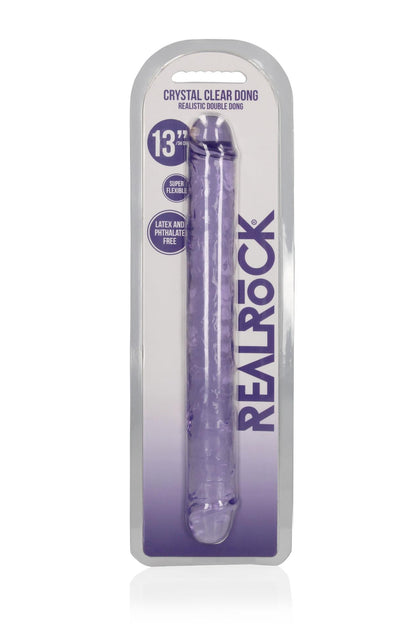 3-Podwójne dildo realistyczne RealRock przezroczyste 34 cm-3