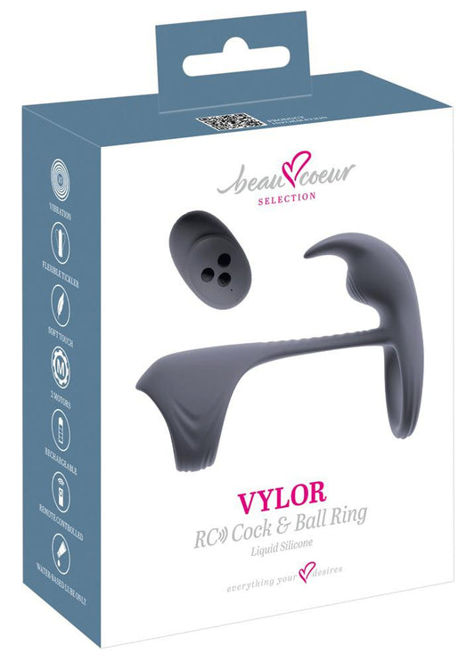 1-Pierścień wibrujący beau coeur Vylor RC z pilotem USB-1