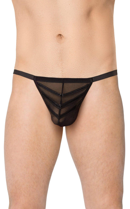 2-Stringi męskie wycięte SoftLine 4527 czarne OneSize-2