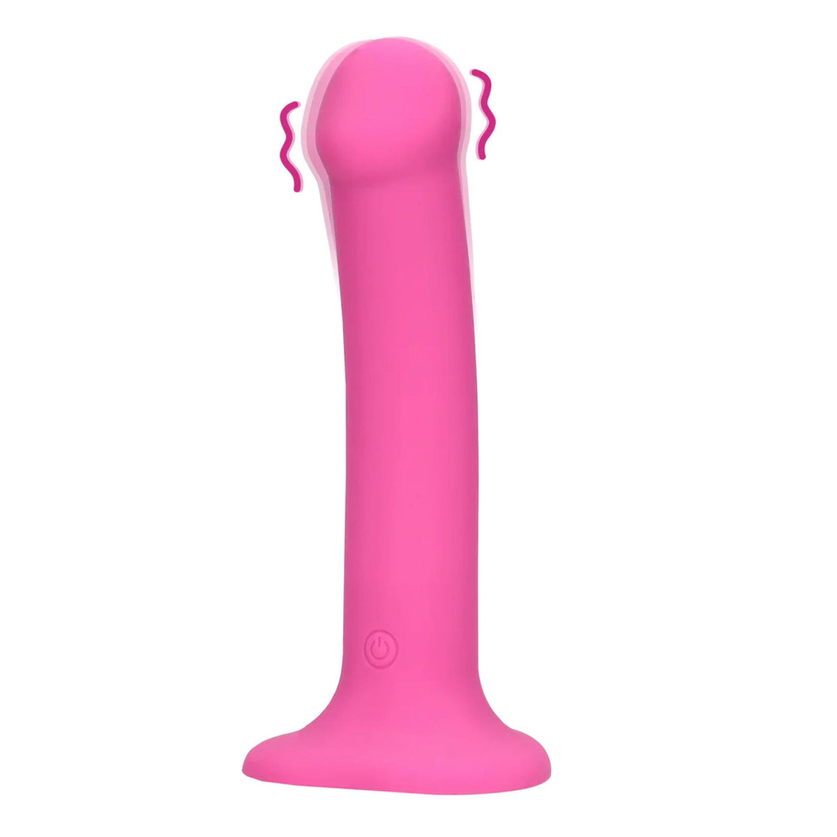 2-Wibrator dildo silikonowy Loveline różowy 18 cm-2
