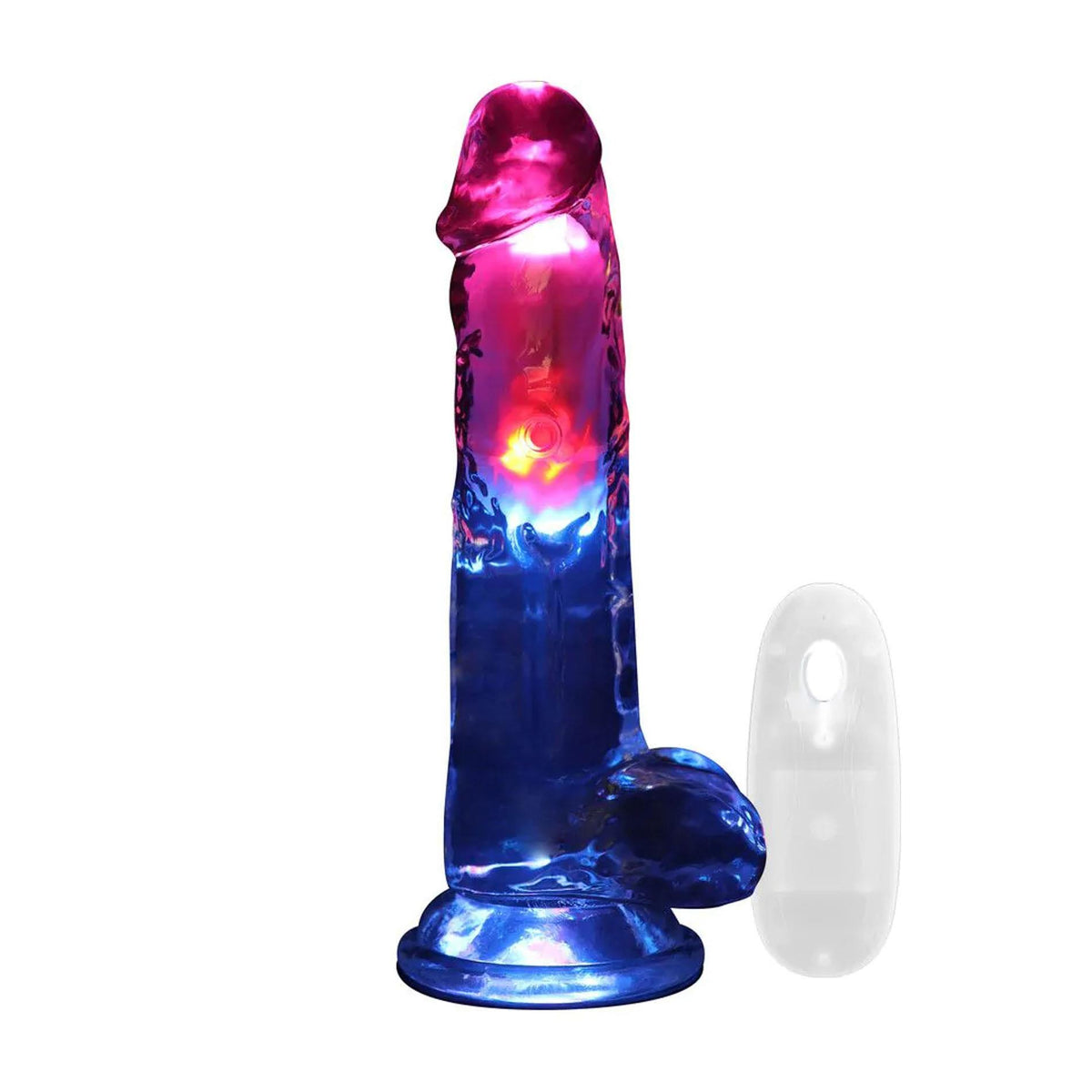 2-Wibrator realistyczny RealRock przezroczysty 22,5 cm-2