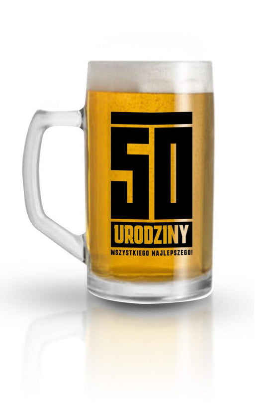 1-Kufel szklany 500 ml 50 Urodziny House of Mugs-1